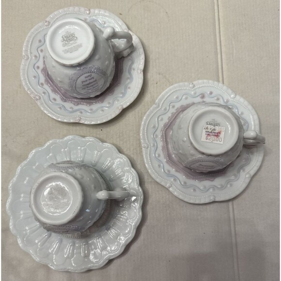 Enesco 1994 Precious Moments Collection Sep/Oct/Nov (3) Teacup Saucer Sets - Picture 8 of 10